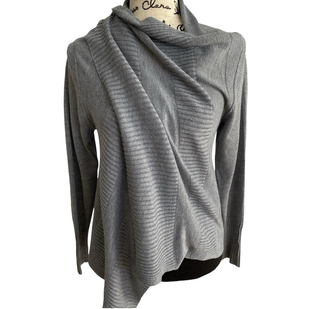 Belldini Gray Open Shawl Cardigan